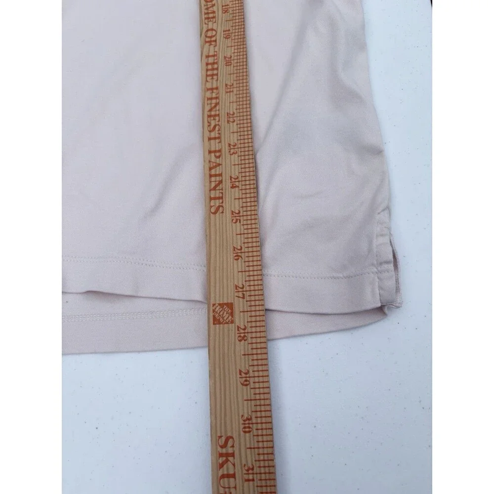 Banana Republic Polo Shirt Men’s Med Beige Luxe Touch Performance Short Sleeve